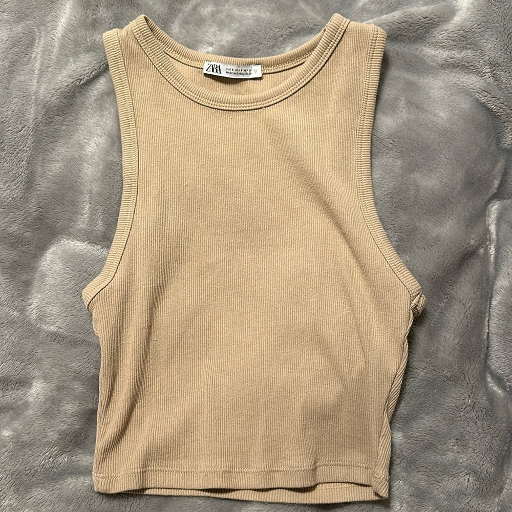 Zara ribbed halter tank